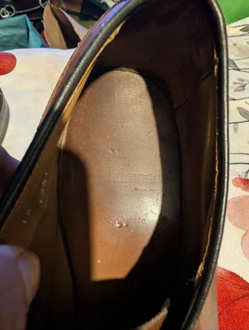 Allen Edmonds  Brown Leather Cap-Toe Derby Shoes